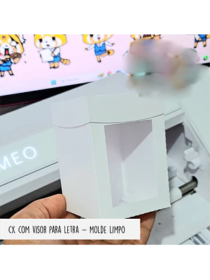 Molde Limpo Caixa com Visor Para Letra