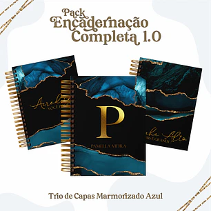 Arquivo Digital Combo Capas Mármore Azul