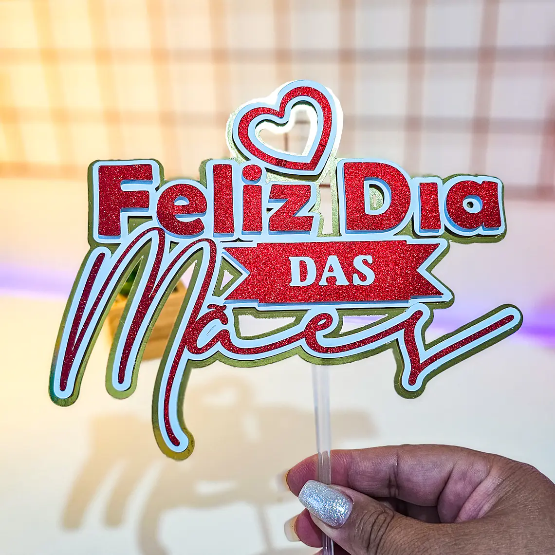 Combo Arquivos 6 Topos de Bolo Dia das Mães 3