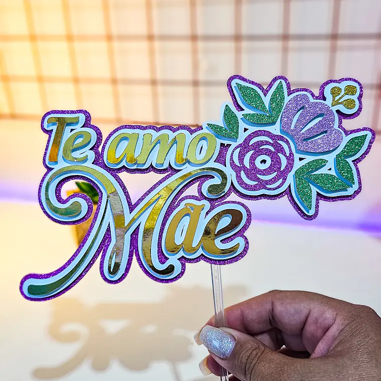 Combo Arquivos 6 Topos de Bolo Dia das Mães 5