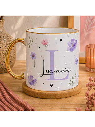 Arquivo Arte Caneca Floral