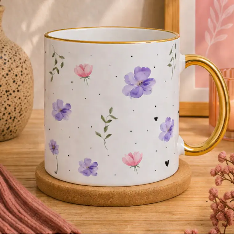 Arquivo Arte Caneca Floral 2