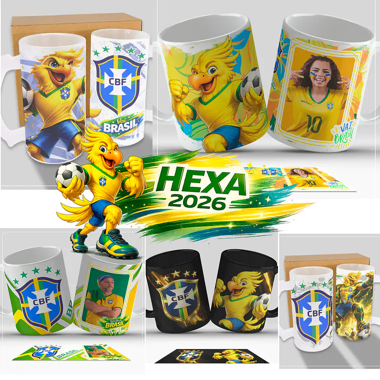 Kit Digital – Coleção Canecas Copa do Mundo 2026 1