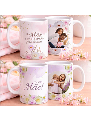 Pack 20 Artes Canecas Vintage - Dia das Mães