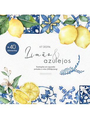 Kit Digital Limão e Azulejos