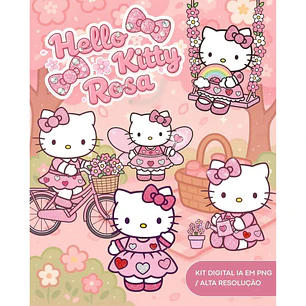 Kit Digital Hello Kitty Rosa