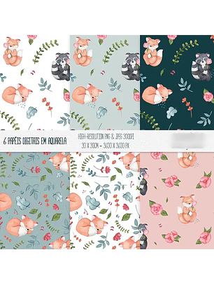 Papéis Digitais - Estampas - Spring in the air