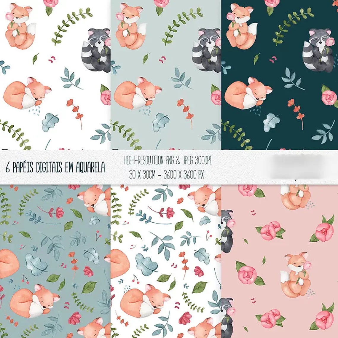 Papéis Digitais - Estampas - Spring in the air 1