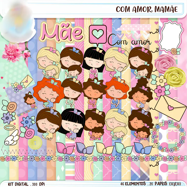 Kit Digital Mãe com Amor  1