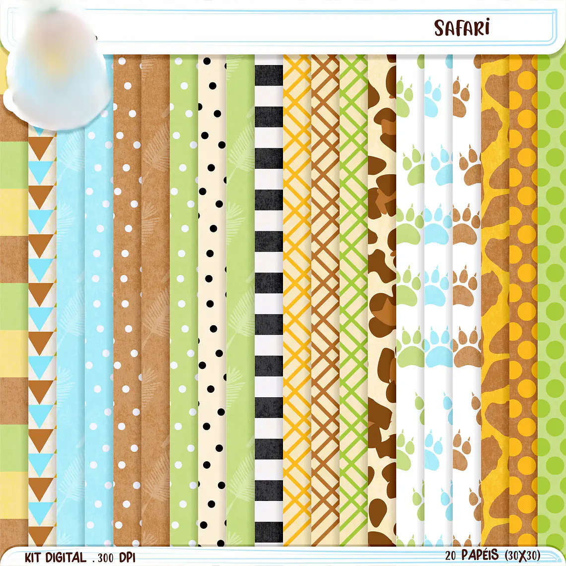 Papéis Digitais Safari 1