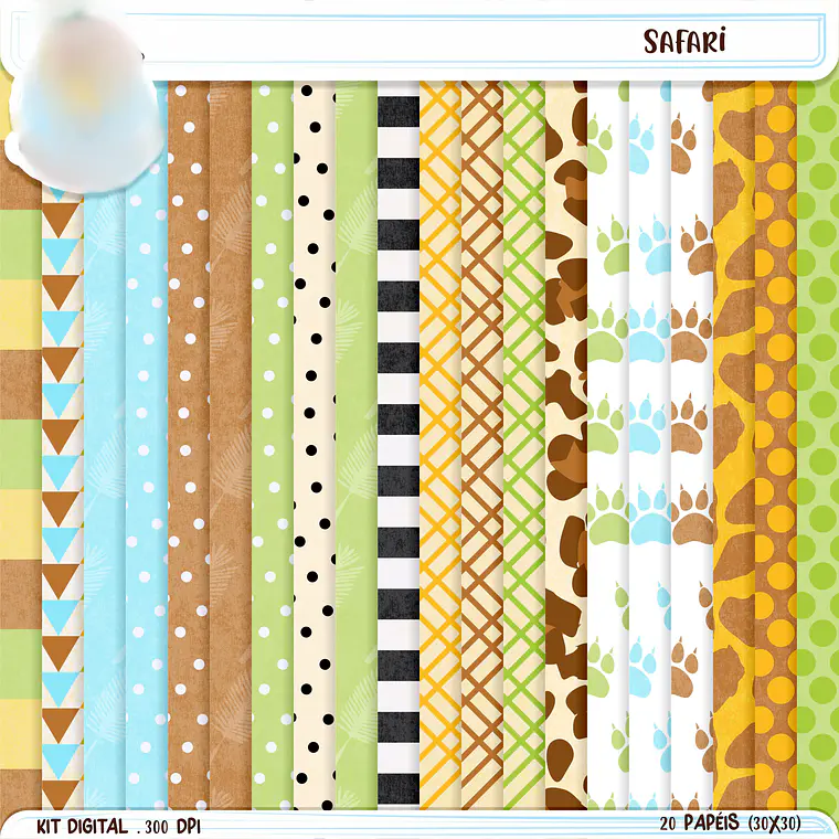 Papéis Digitais Safari 1