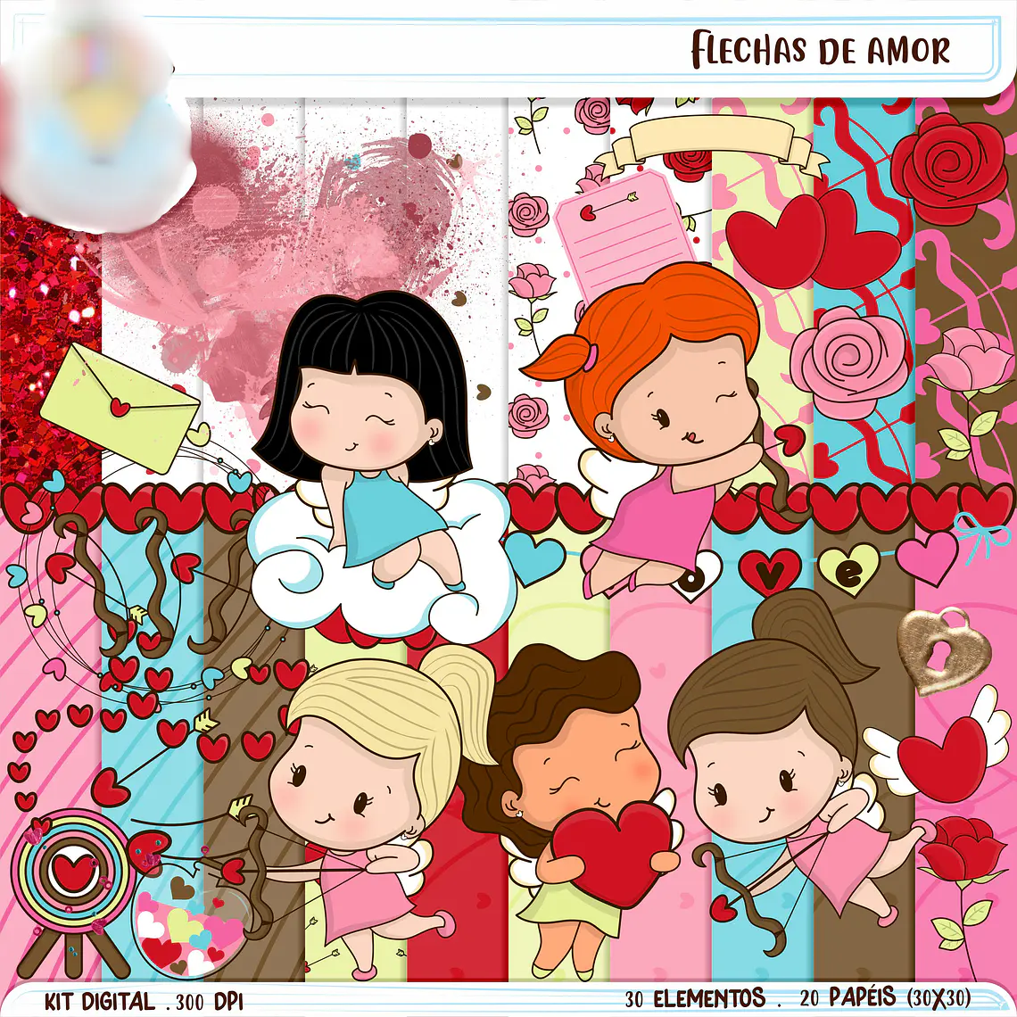 Kit Digital Flechas de Amor 1