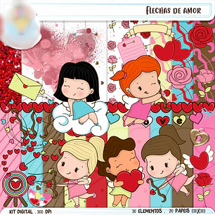 Kit Digital Flechas de Amor