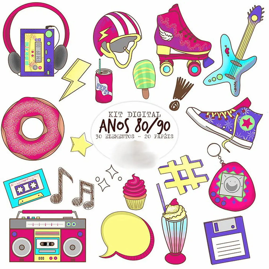 Kit Digital Anos 80/90 1