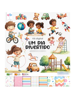 Kit Digital Um dia Divertido - Crianças 