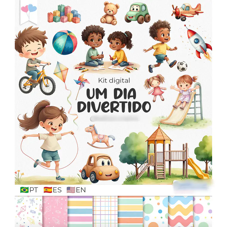 Kit Digital Um dia Divertido - Crianças  1
