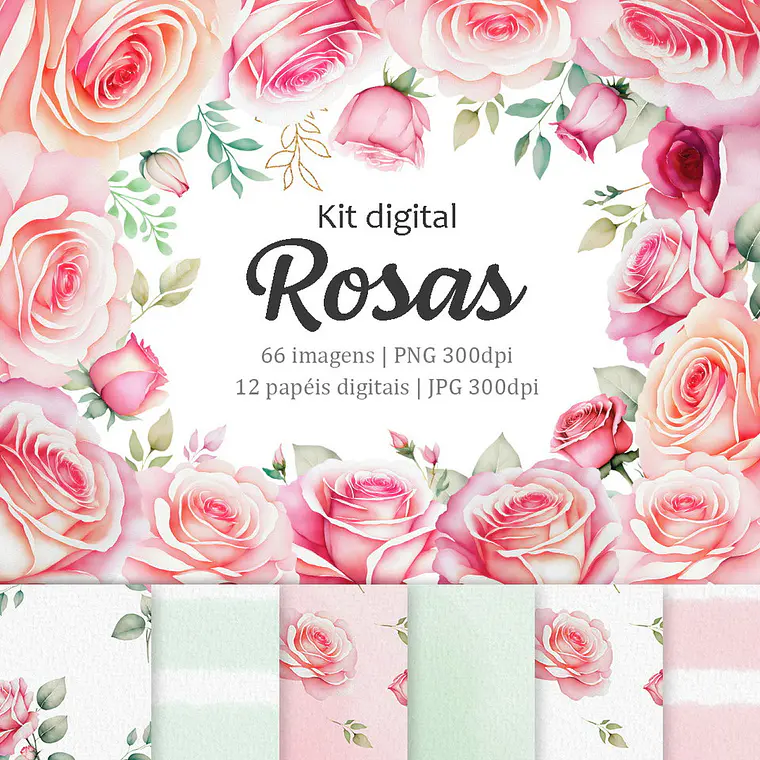 Kit Digital Rosas 1