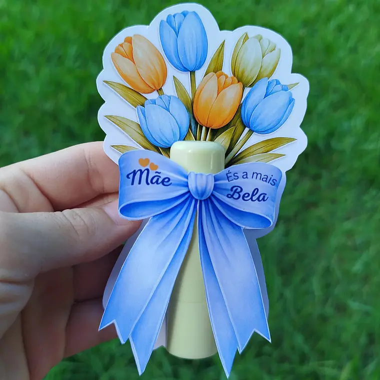 Arquivo Digital Tag tulipa azul, Mãe és a mais bela 1