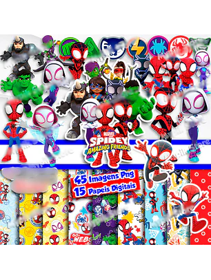 Kit Digital Homem Aranha e Seus Amigos