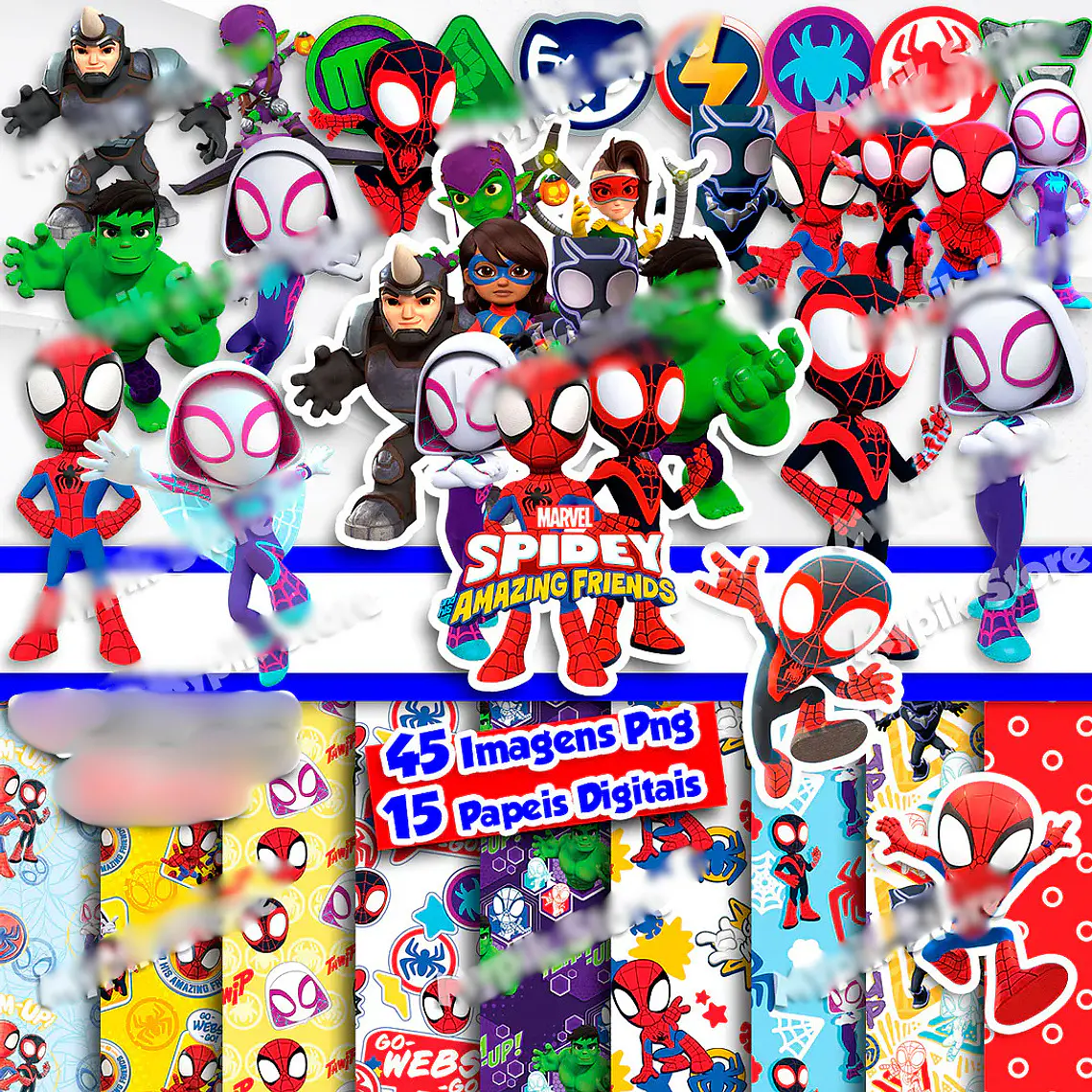 Kit Digital Homem Aranha e Seus Amigos 1