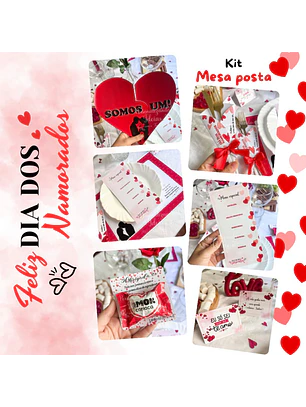 Kit Digital Mesa Posta Dia dos Namorados