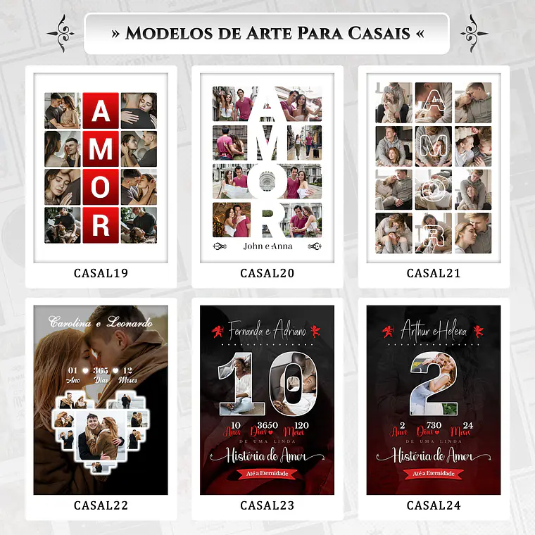 Combo de Arquivos de Quadros Dia dos Namorados 2