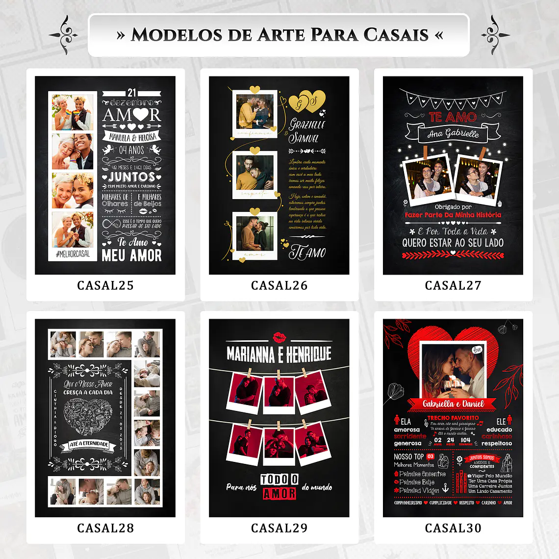 Combo de Arquivos de Quadros Dia dos Namorados 3