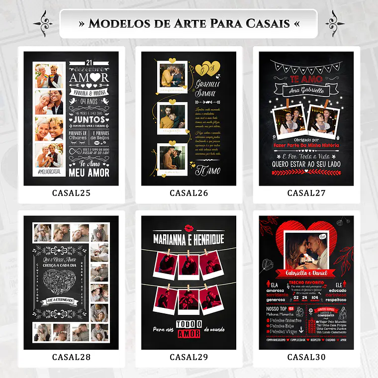 Combo de Arquivos de Quadros Dia dos Namorados 3