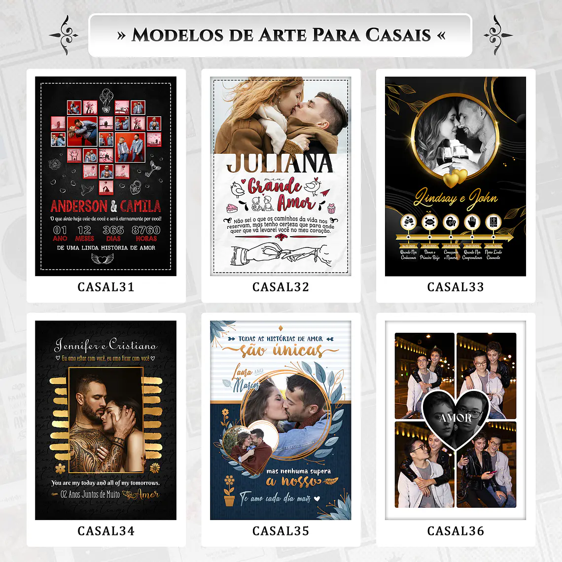 Combo de Arquivos de Quadros Dia dos Namorados 7