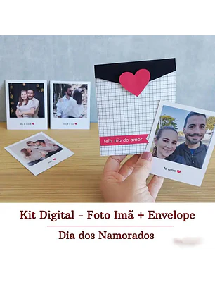 Arquivo Digital Envelope com Imã Dia dos Namorados