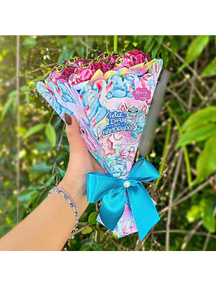 Arquivo Digital Buquê de Bombons Namorados Stitch  
