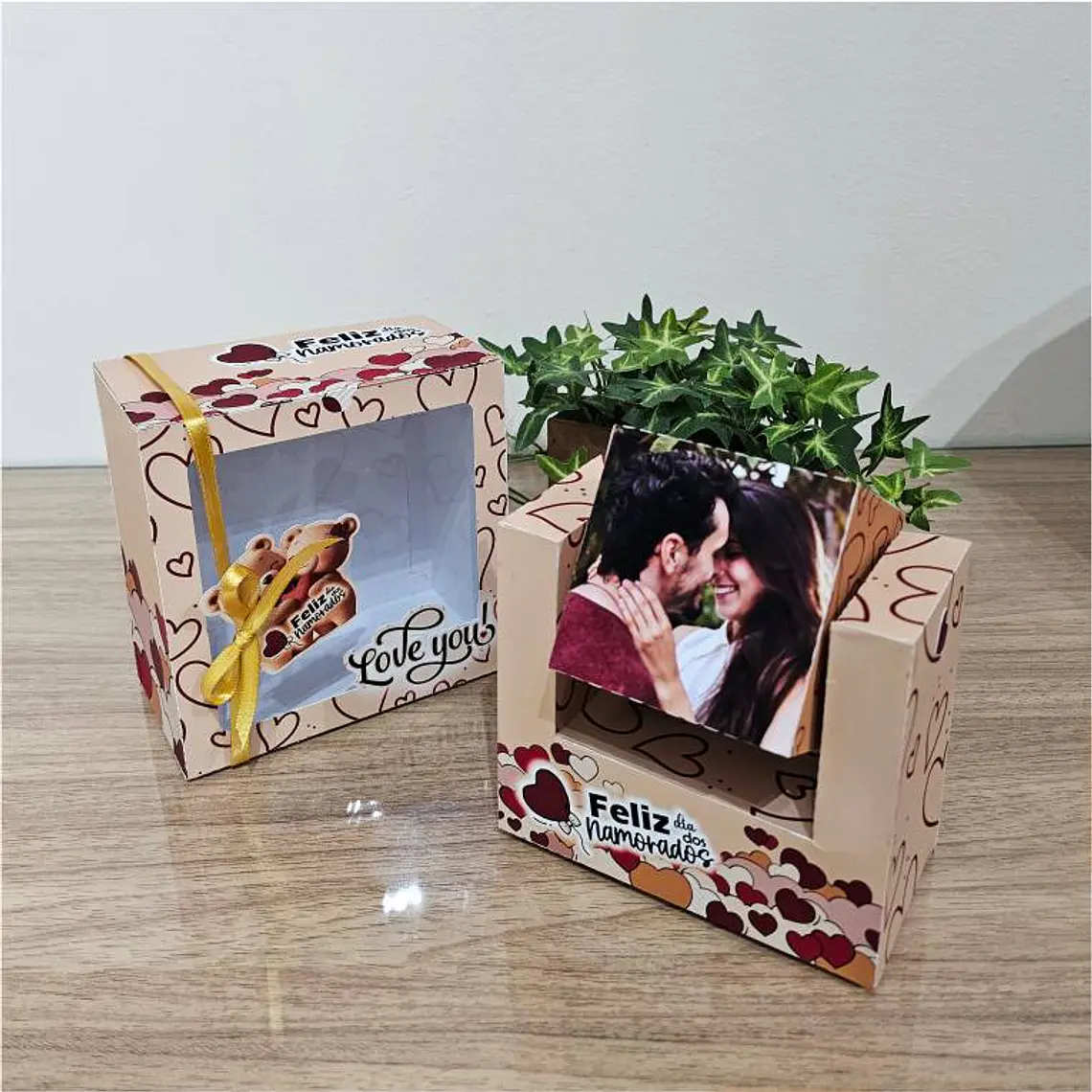 Arquivo Digital Cubo giratório com fotos e caixa para dia dos namorados 1