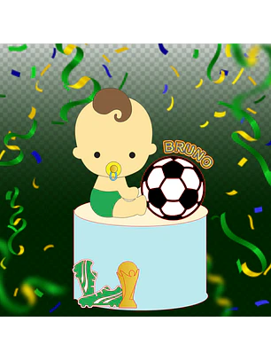 Arquivo Topo de Bolo Copa do Mundo Bebê 1ª Copa