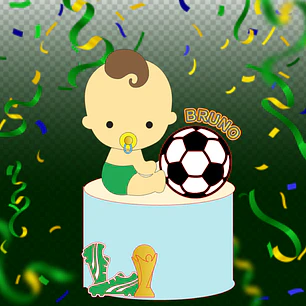 Arquivo Topo de Bolo Copa do Mundo Bebê 1ª Copa
