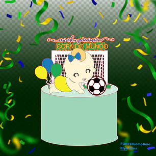 Arquivo Topo de Bolo Copa do Mundo 1ª Copa Menina
