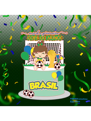 Arquivo Topo de Bolo Copa do Mundo  1ª Copa Menina