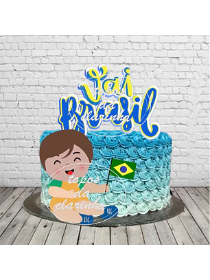 Arquivo Topo de Bolo Copa do Mundo  Vai Brasil