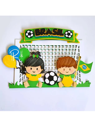 Arquivo Topo de Bolo Copa do Mundo Kids Baby