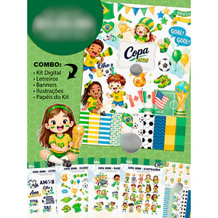 Kit Digital Combo Ilustração Copa do Mundo 2026