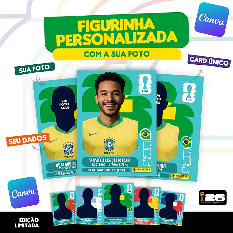 Arquivo Figurinhas Editáveis Copa 1