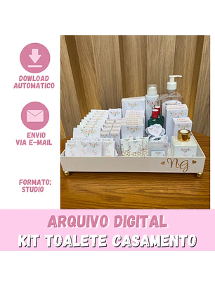Arquivo de Corte Kit Toalete Casamento