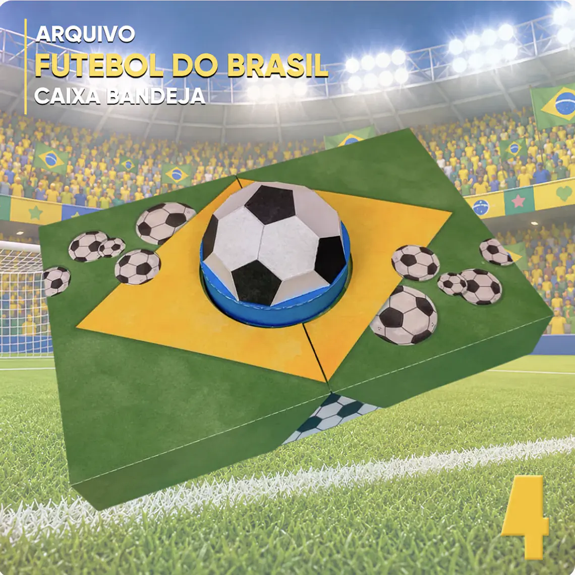 Arquivo de Corte Kit Caixa Bandeja Brasil  1