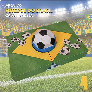 Arquivo de Corte Kit Caixa Bandeja Brasil 