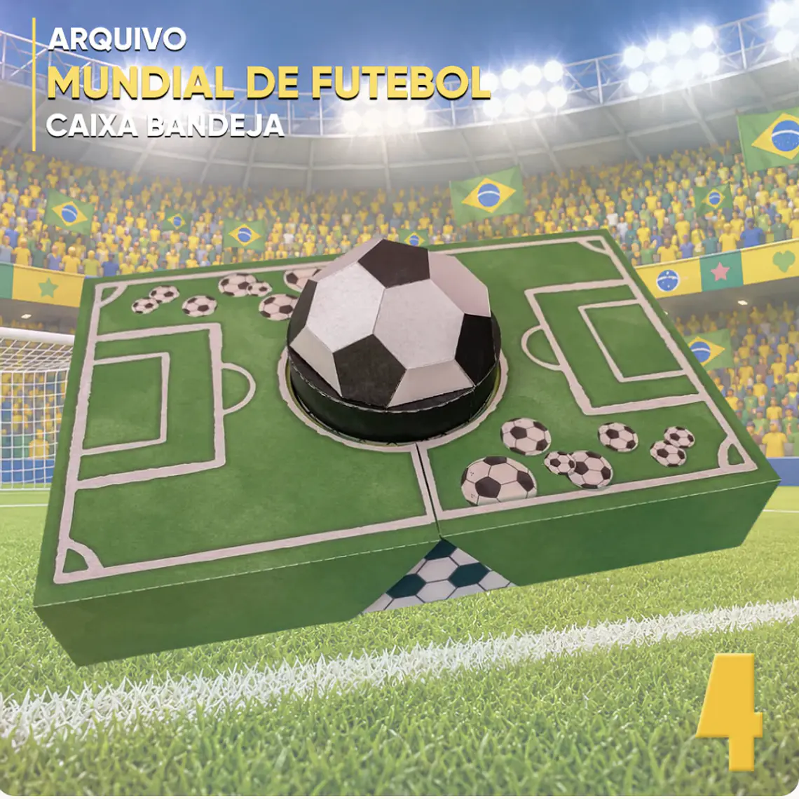 Arquivo de Corte Kit Caixa Bandeja Brasil 2 1