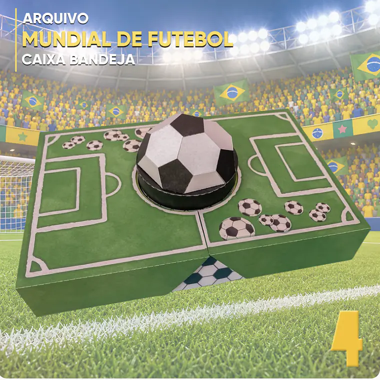 Arquivo de Corte Kit Caixa Bandeja Brasil 2 1