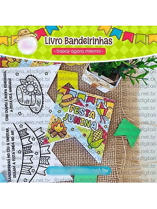 Arquivo Digital - Livro Bandeirinhas Colorir 