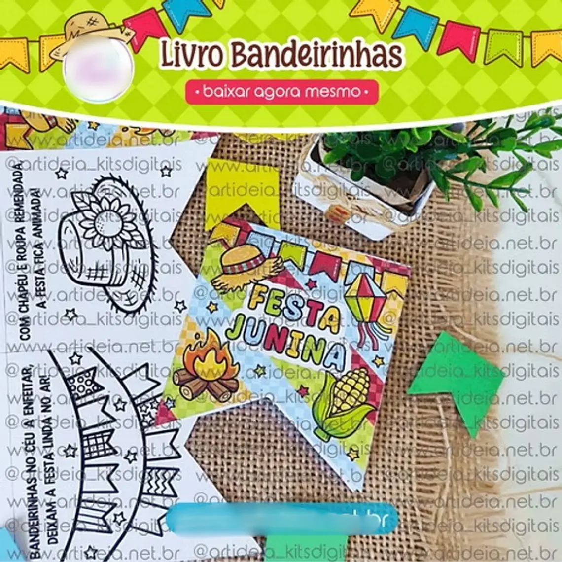 Arquivo Digital - Livro Bandeirinhas Colorir  1