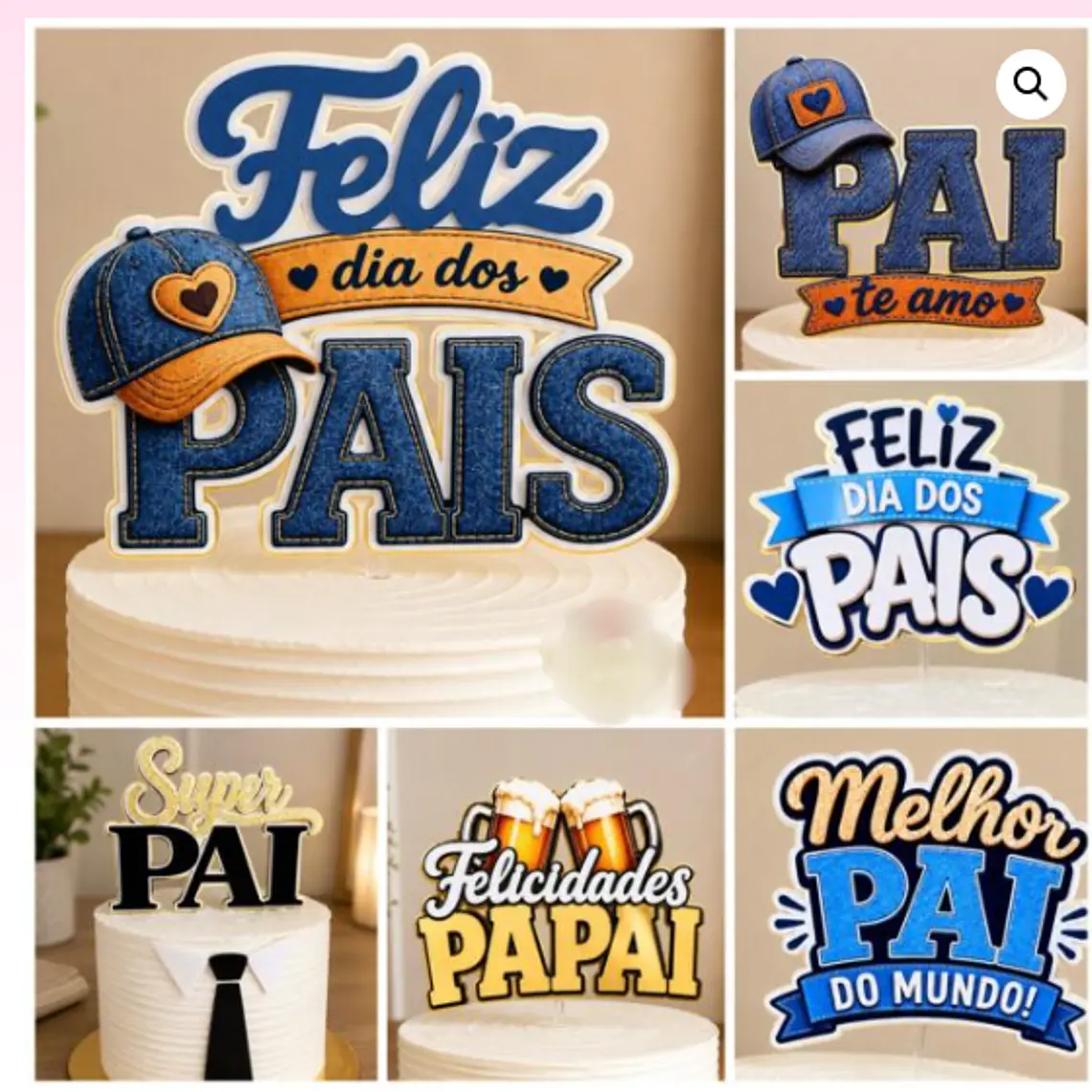 Pack Arquivos Topo de Bolo Dia dos Pais 1