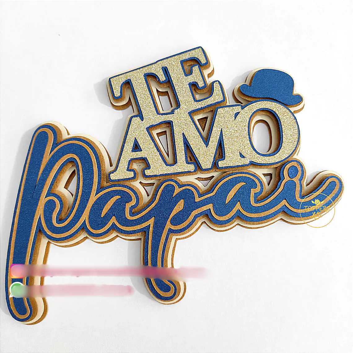 Arquivo Topo de Bolo Te Amo Papai 1