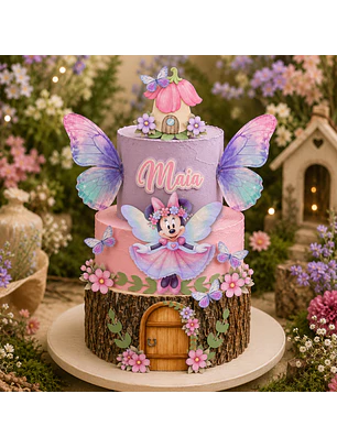 Arquivo Topo de Bolo Minnie Fada
